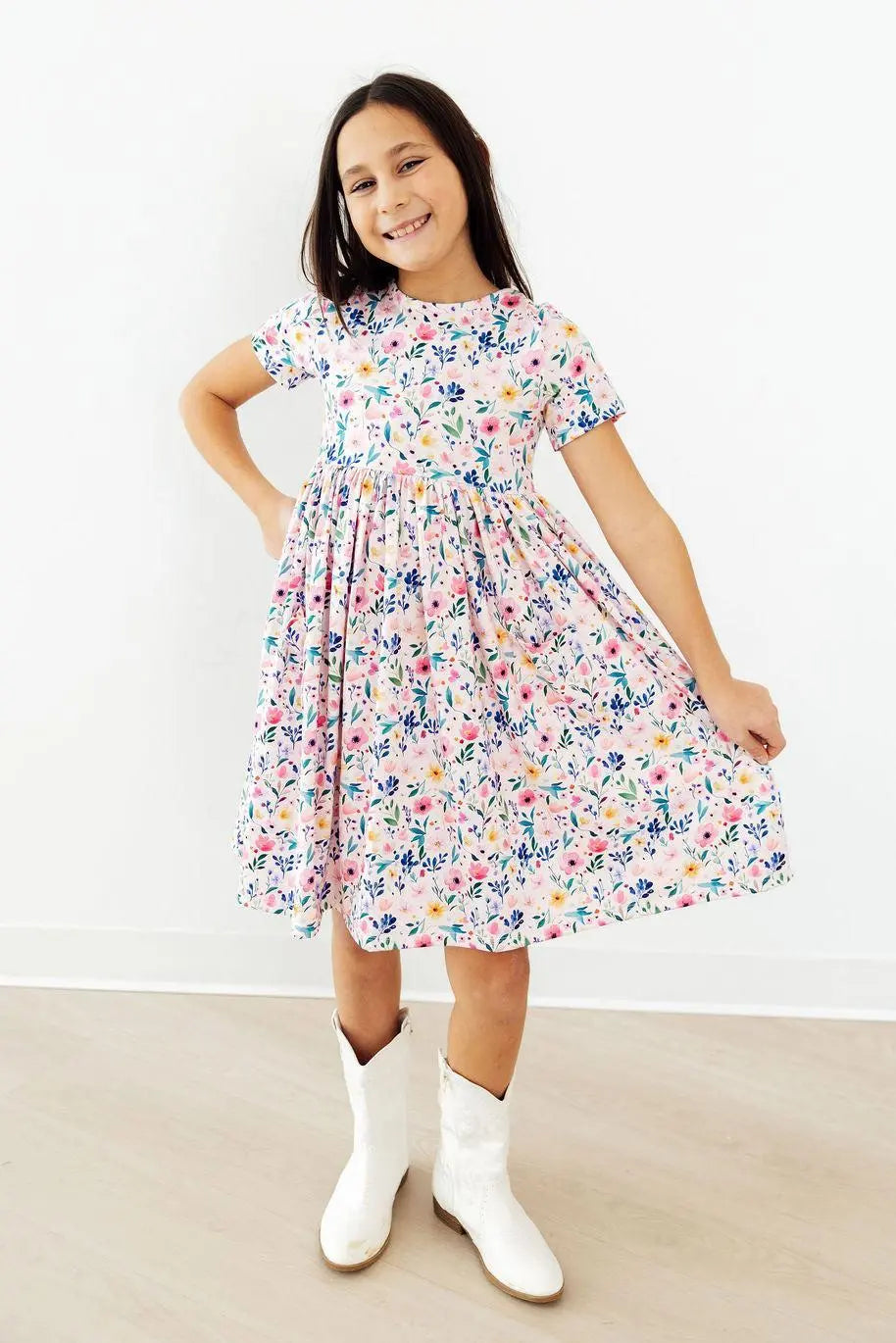 Mila & Rose ® Morning Meadows S/S Pocket Twirl Dress - 