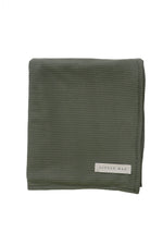 Moss Ribbed Stretch Swaddle Baby Blanket Little Mae And Co Little Mae & Co Everetts Place: Online Boutique