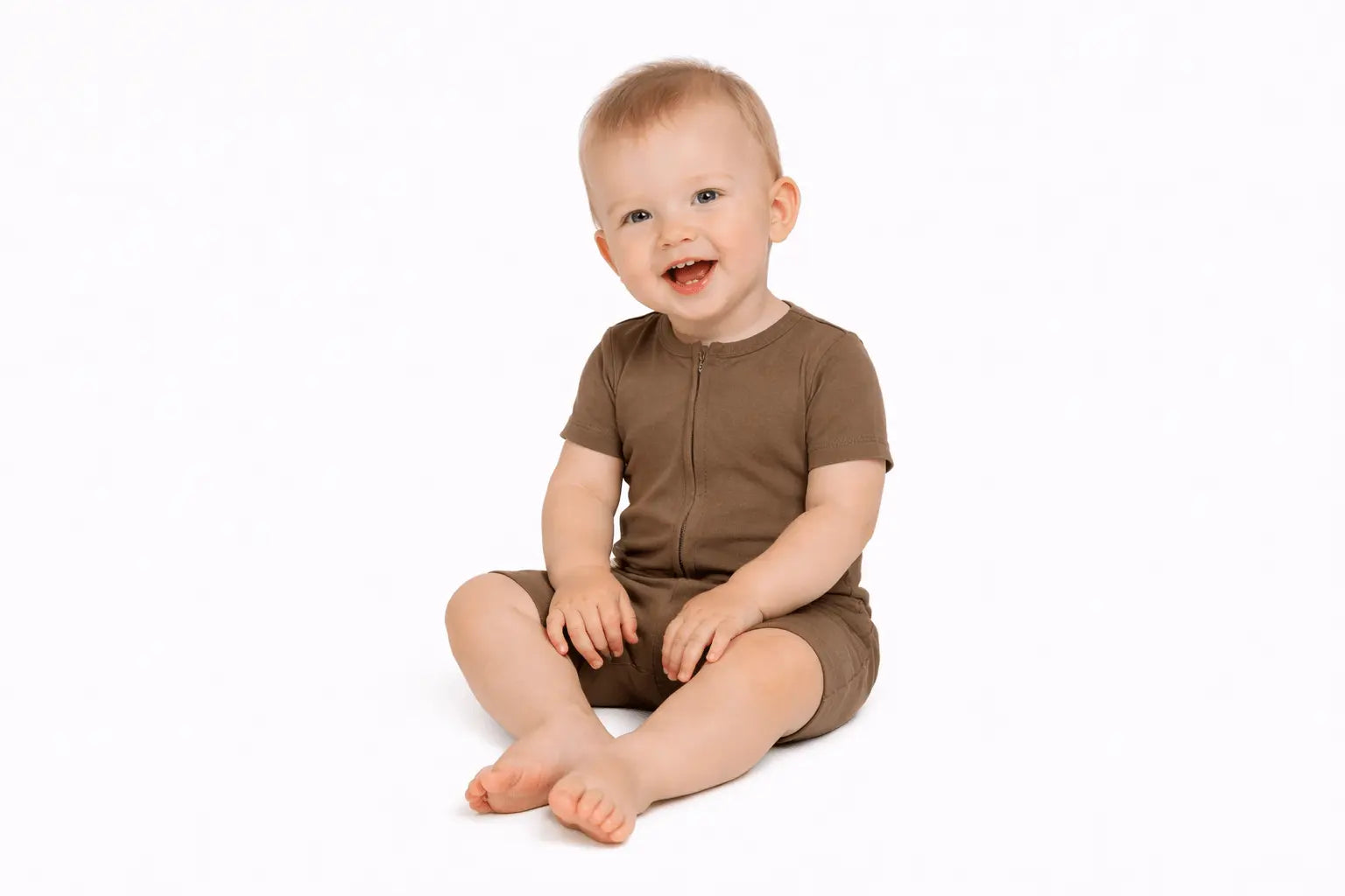 Mossy Gold, Romper - Sleeve, Skin, Baby & Toddler Clothing, Child, Brown | Everetts Place