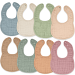 Comfy Cubs Multicolor Muslin Bibs For Babies Drool Absorbent Set - Everetts Place Boutique - 