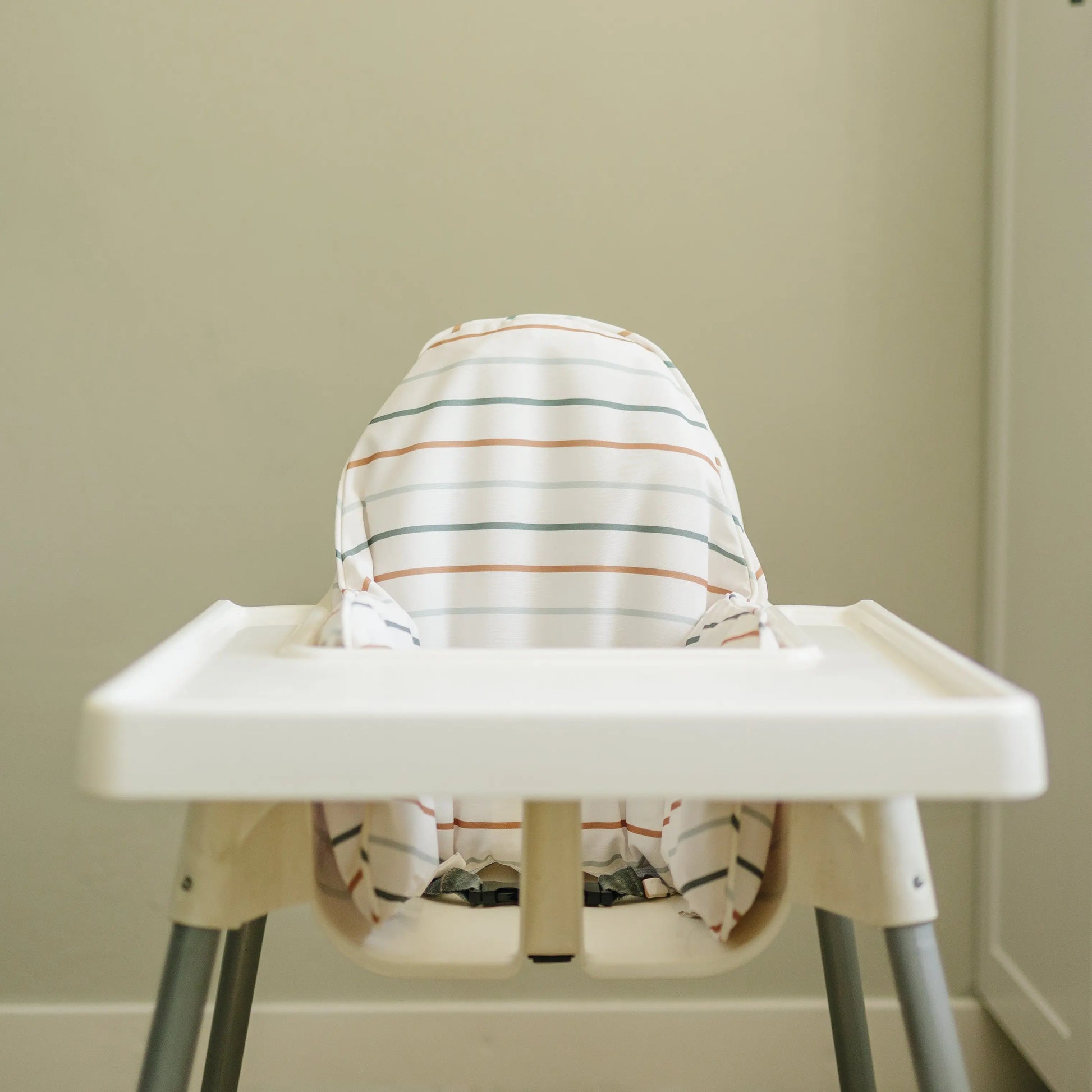 Little Joy Co. Multicolor Stripes Cushion Cover For IKEA Antilop Highchair - Furniture > Baby & Toddler Furniture > High Chair & Booster Seat Accessories
