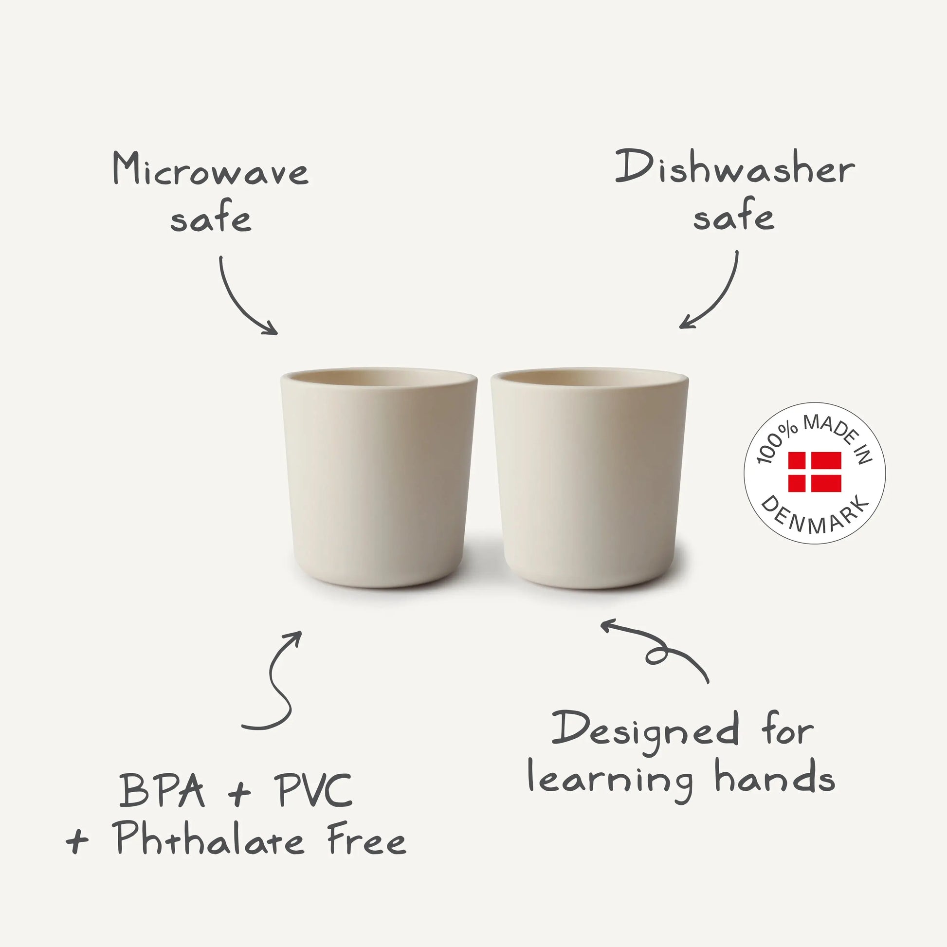 Mushie Plastic Dinnerware Cups Lightweight Non Toxic Designed for Kids Mushie Everetts Place: Online Boutique