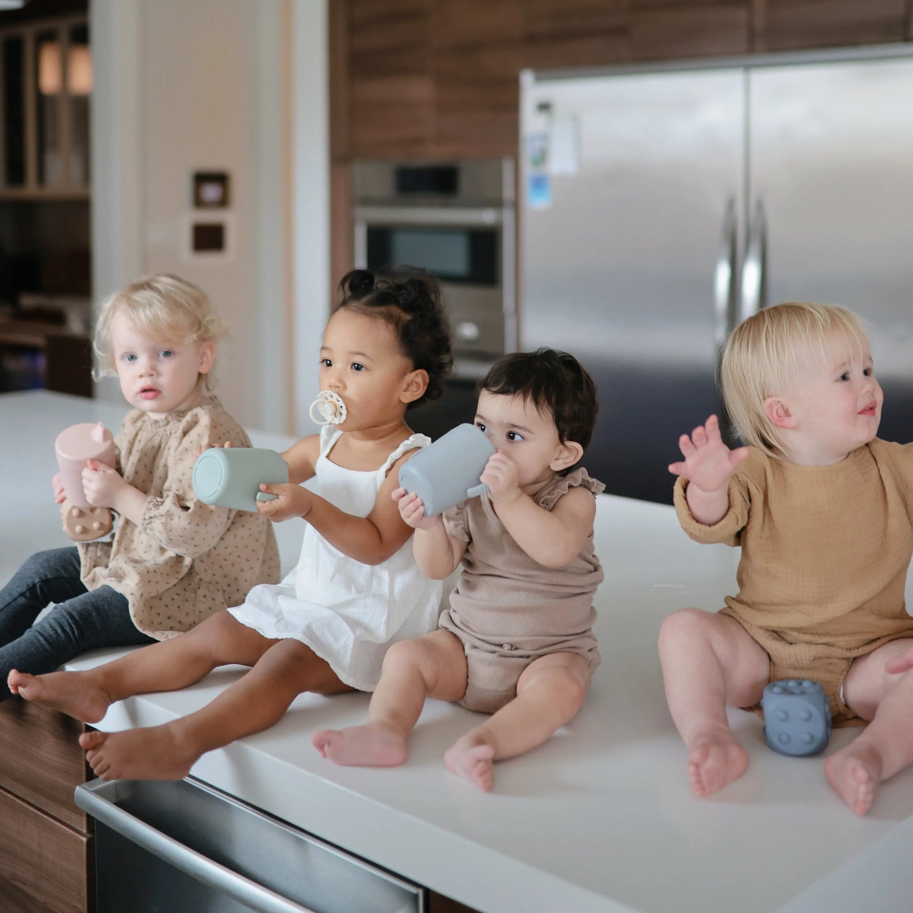 Mushie Mushie Trainer Sippy Cup Dishwasher and Microwave Safe with Easy Grip Handles - Baby & Toddler > Nursing & Feeding > Sippy Cups Sippy Cups
