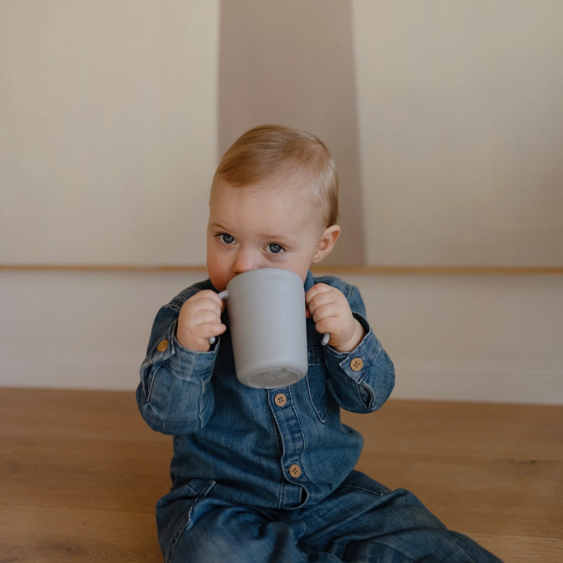 Mushie Trainer Sippy Cup Dishwasher and Microwave Safe with Easy Grip Handles Mushie Everetts Place: Online Boutique