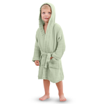 Muslin Bath Robe for Kids Sage Cotton 4 Layer Soft Comfy Cubs Everetts Place: Online Boutique 34.99