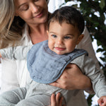 Muslin Bibs In Pacific Blue For Babies Bandana Drool Bibs Comfy Cubs Everetts Place: Online Boutique