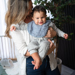 Muslin Bibs In Pacific Blue For Babies Bandana Drool Bibs Comfy Cubs Everetts Place: Online Boutique