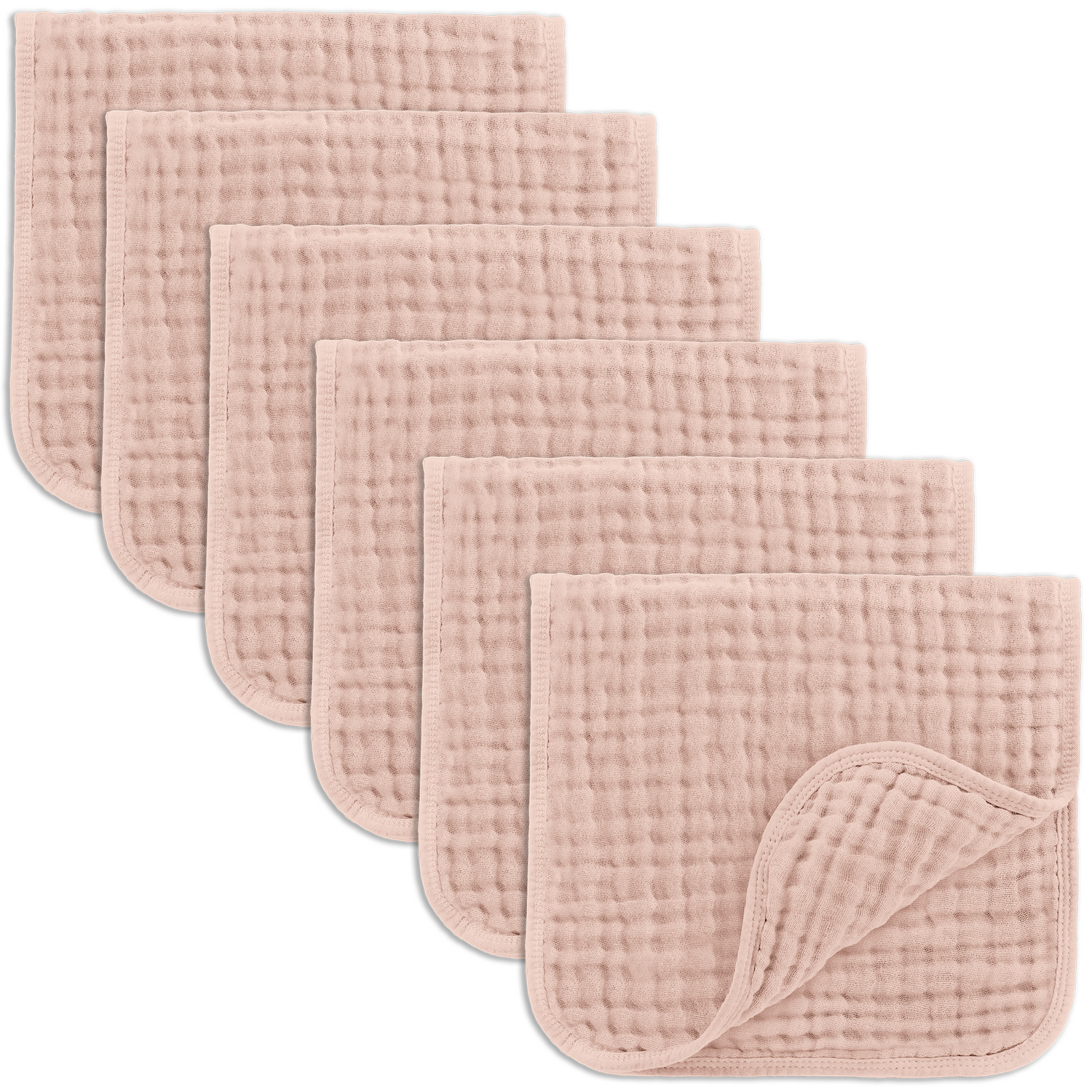 Muslin Burp Cloths Blush for Newborn Baby Essentials Comfy Cubs Everetts Place: Online Boutique 19.99