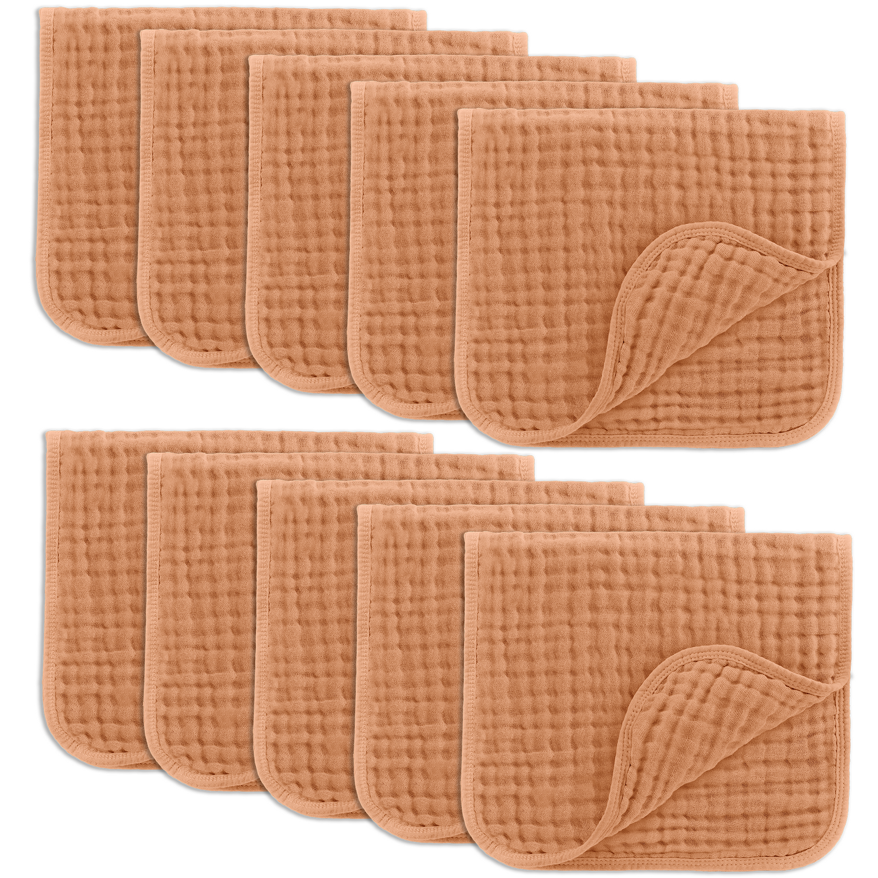 Muslin Burp Cloths In Caramel For Newborns By Comfy Cubs Comfy Cubs Everetts Place: Online Boutique 29.99