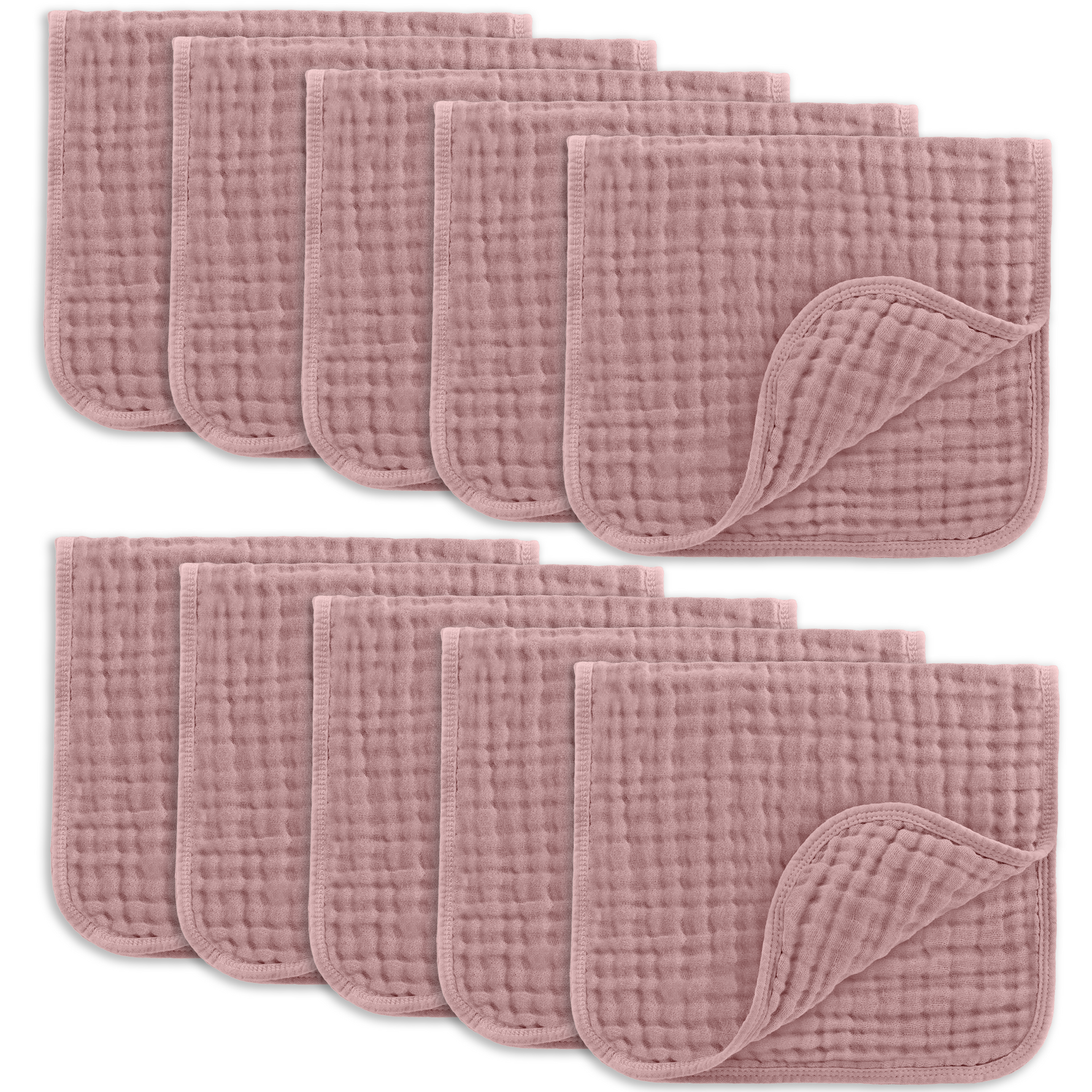 Muslin Burp Cloths Mauve Baby Essentials Gift Set Newborn Comfy Cubs Everetts Place: Online Boutique 29.99