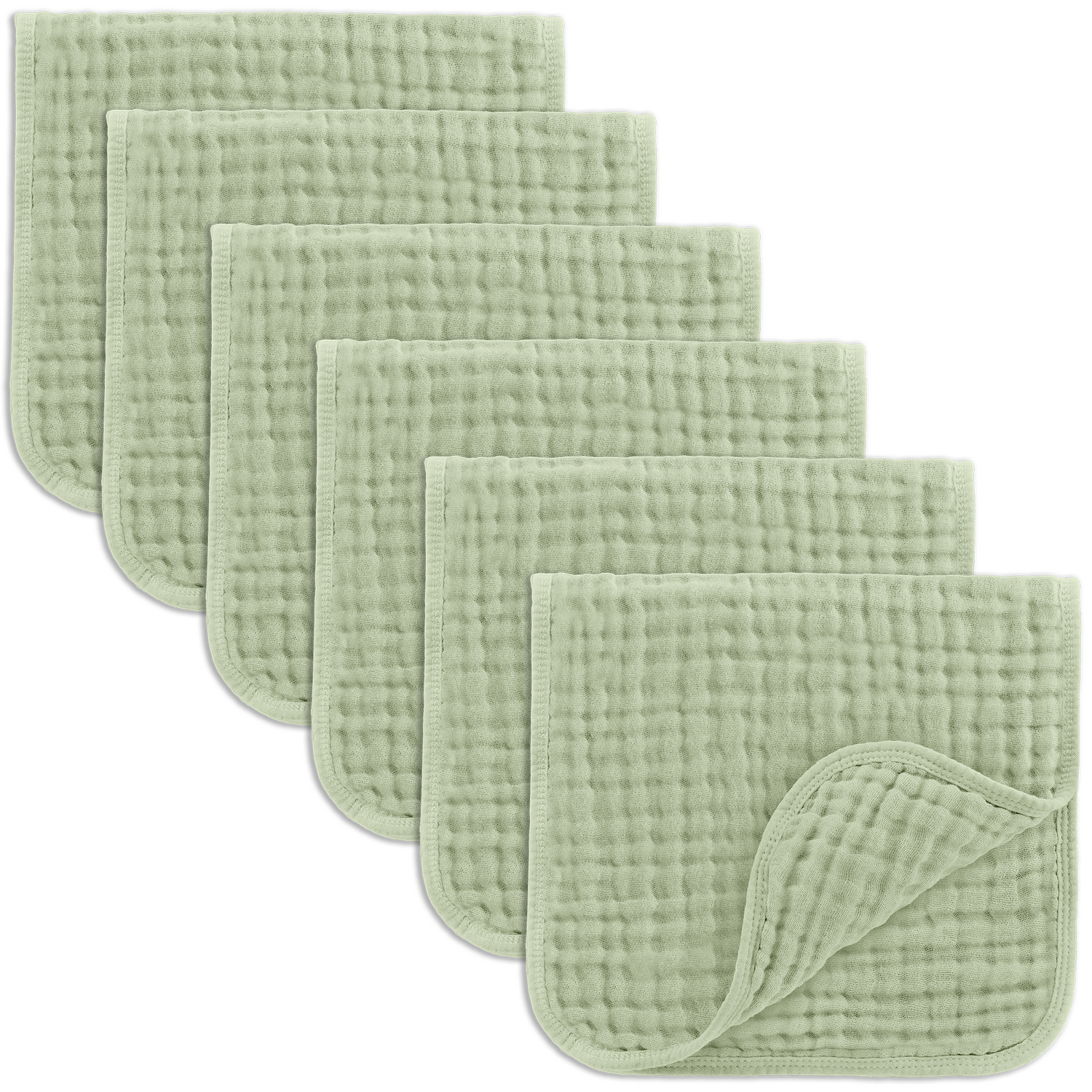 Muslin Burp Cloths Sage Nursery Essentials for Newborns Comfy Cubs Everetts Place: Online Boutique 19.99