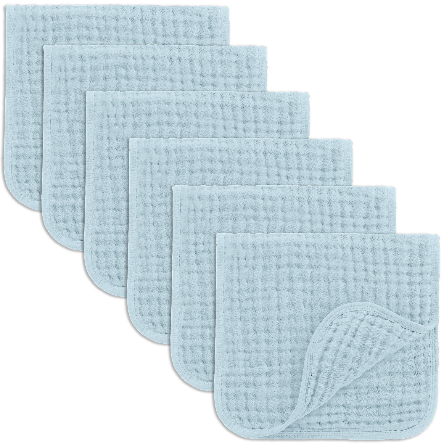Muslin Burp Cloths Sky Blue Baby Essentials Gift Set Comfy Cubs Everetts Place: Online Boutique 19.99