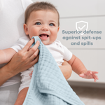 Muslin Burp Cloths Sky Blue Baby Essentials Gift Set Comfy Cubs Everetts Place: Online Boutique
