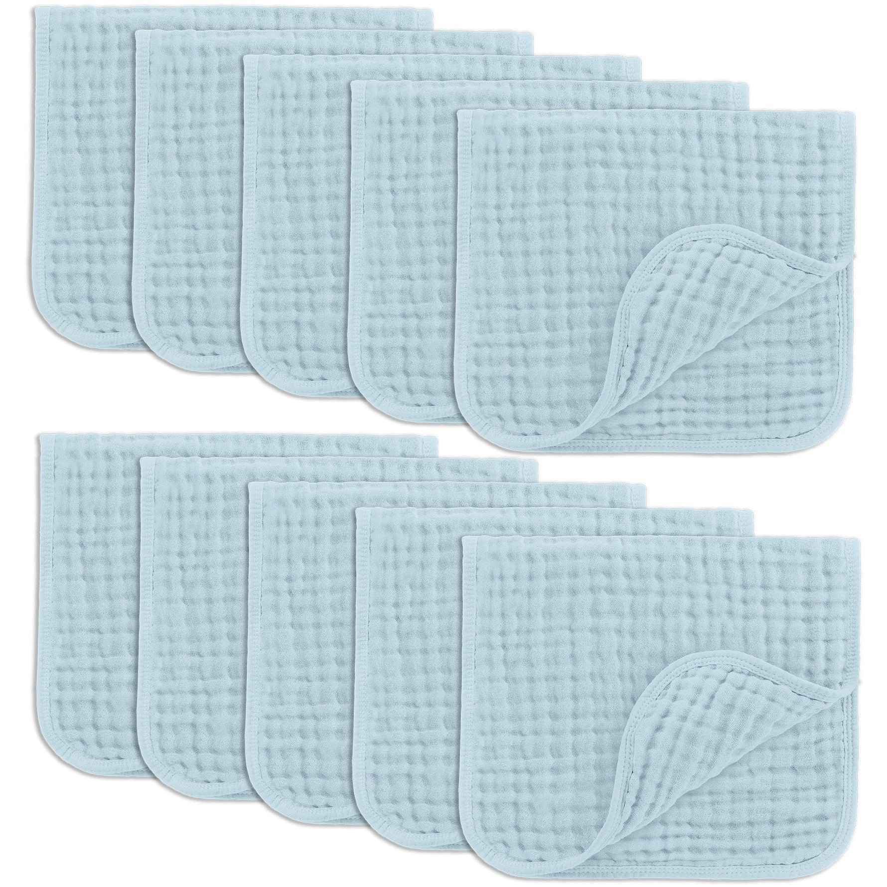 Muslin Burp Cloths Sky Blue Baby Essentials Gift Set Comfy Cubs Everetts Place: Online Boutique 29.99