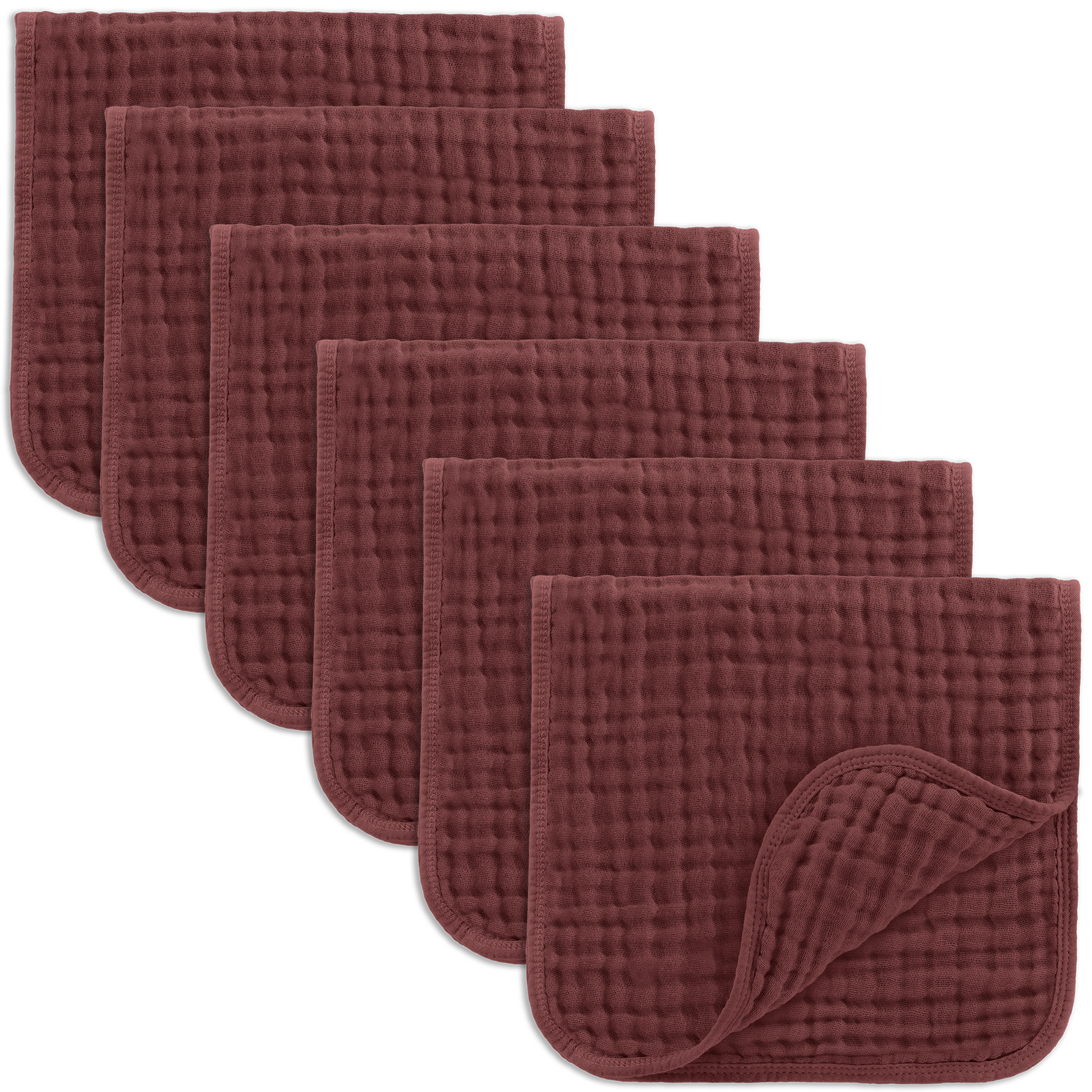 Muslin Burp Cloths Wine Color For Newborn Baby Gift Comfy Cubs Everetts Place: Online Boutique 19.99