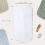Muslin Burp Cloths in White for Newborns Comfy Cubs Comfy Cubs Everetts Place: Online Boutique