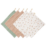 Mushie Muslin Cotton Washcloths Made of 100 Percent Organic Cotton - Home & Garden > Linens & Bedding > Towels > Bath Towels & Washcloths Muslin Cotton Washcloth