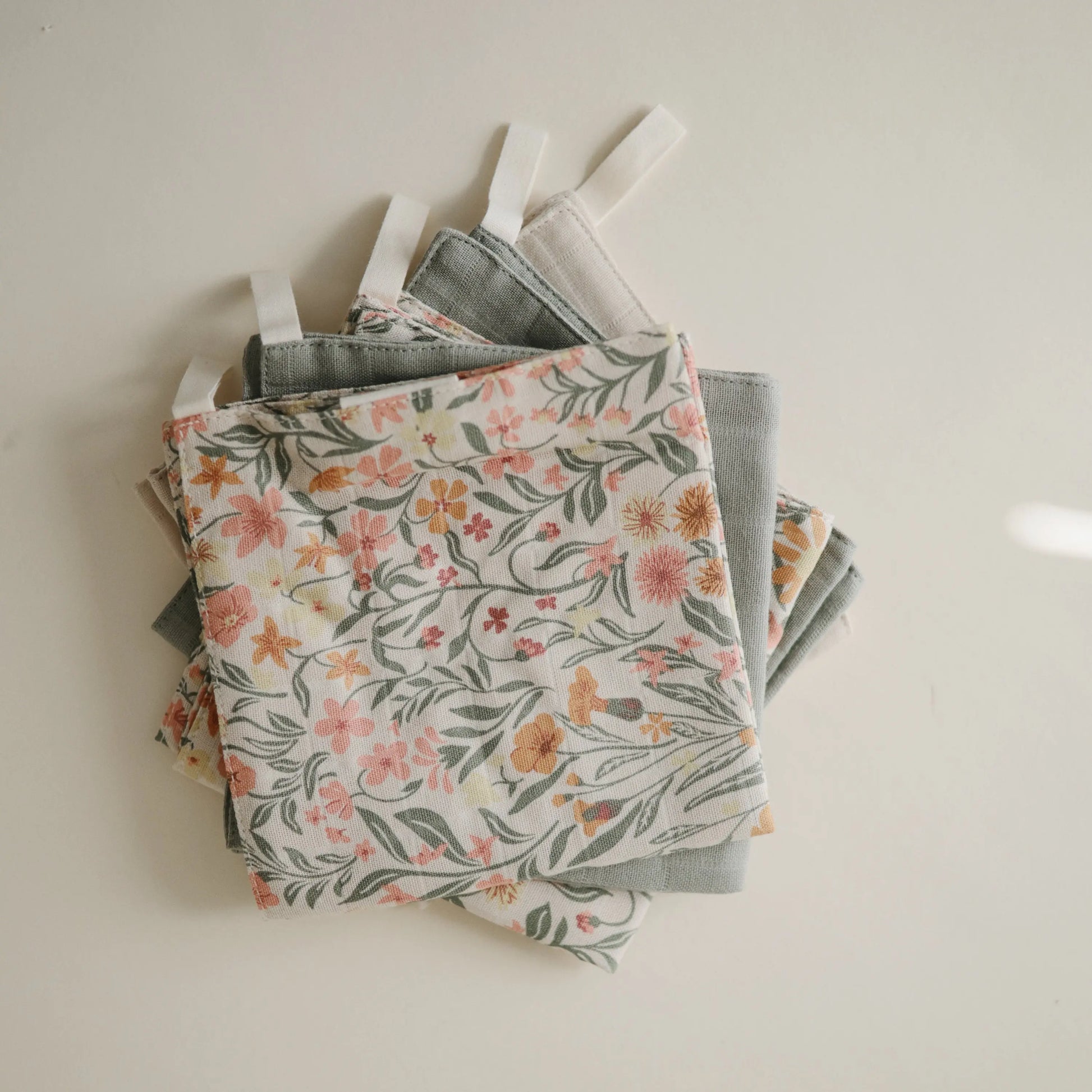 Muslin Cotton Washcloths Made of 100 Percent Organic Cotton Mushie Everetts Place: Online Boutique