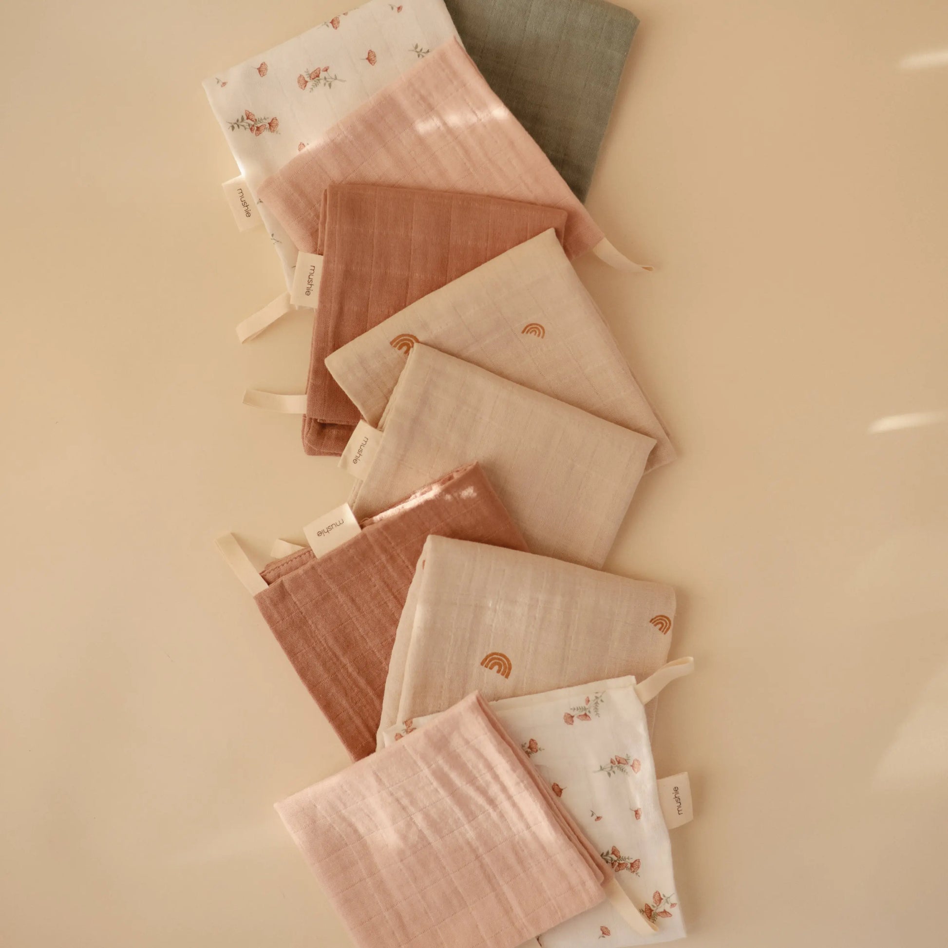 Muslin Cotton Washcloths Made of 100 Percent Organic Cotton Mushie Everetts Place: Online Boutique