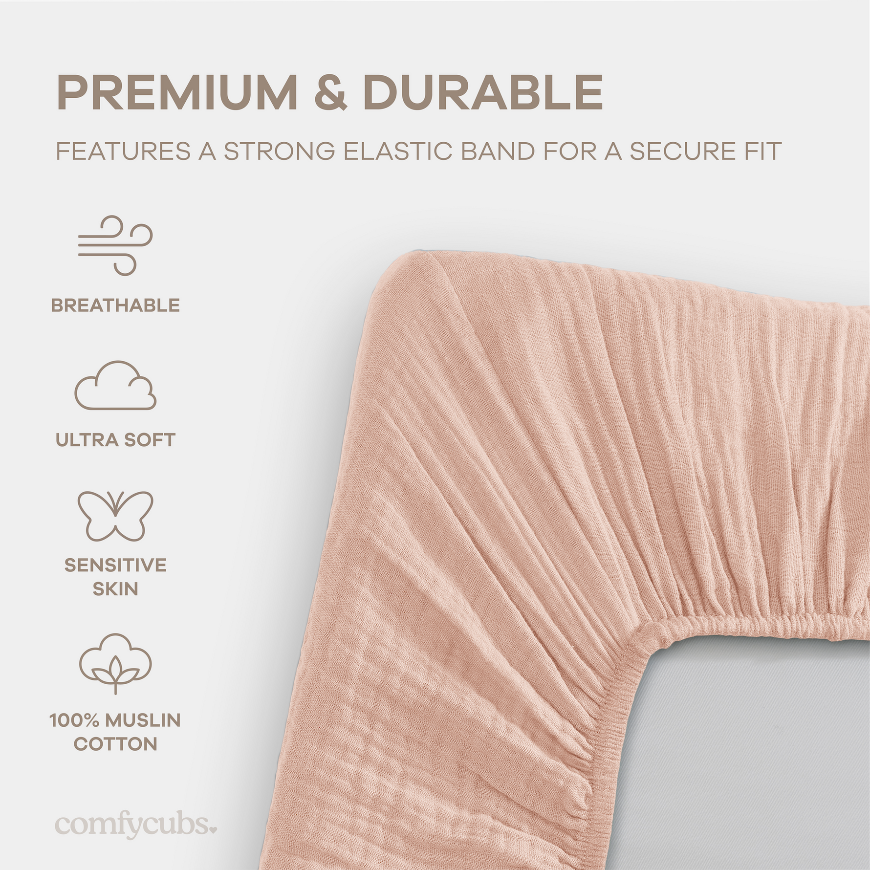 Muslin Fitted Bassinet Crib Sheet 100 Percent Cotton Comfy Cubs Everetts Place: Online Boutique