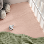 Muslin Fitted Bassinet Crib Sheet 100 Percent Cotton Comfy Cubs Everetts Place: Online Boutique