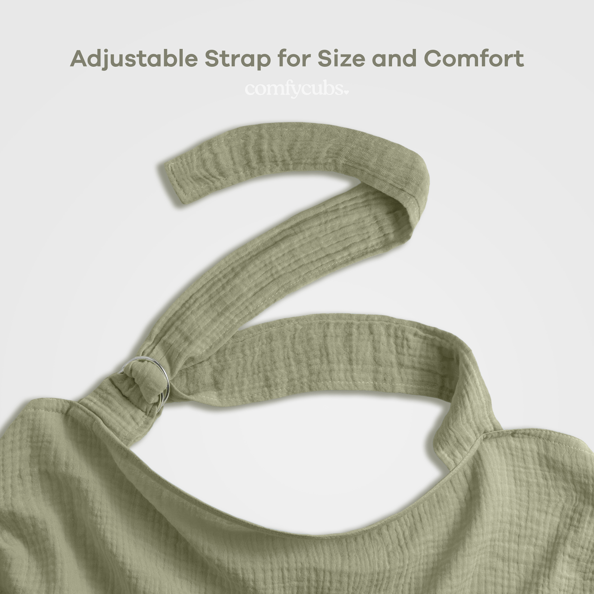 Comfy Cubs Muslin Nursing Cover Sage Hoop for Baby Comfort and Privacy - Everetts Place Boutique - 