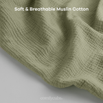 Muslin Nursing Cover Sage Hoop for Baby Comfort and Privacy Comfy Cubs Everetts Place: Online Boutique
