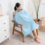 Muslin Nursing Cover Sky Blue Breastfeeding Cover Hoop Comfy Cubs Everetts Place: Online Boutique