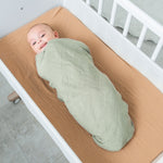 Muslin Sage Swaddle Blanket 1 Pack by Comfy Cubs for Babies Comfy Cubs Everetts Place: Online Boutique
