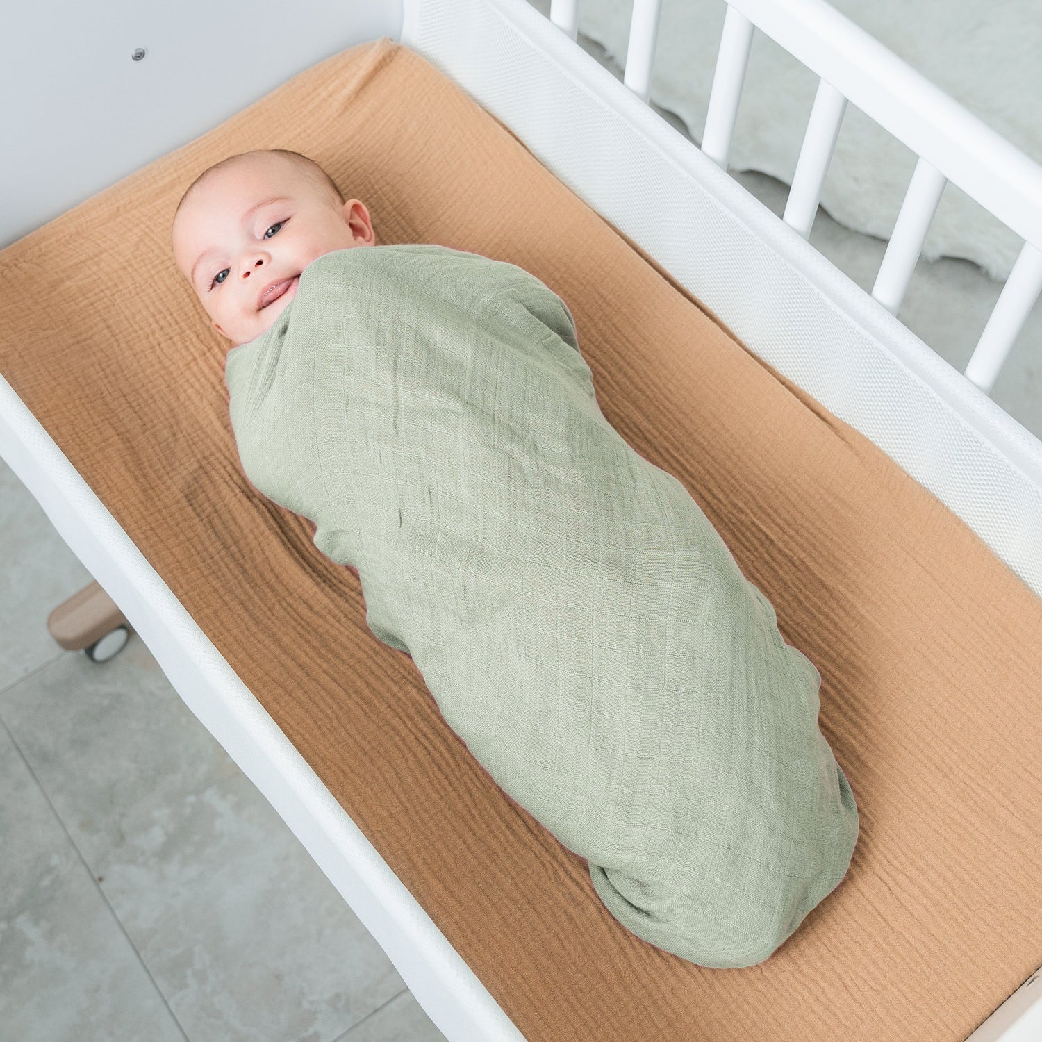 Muslin Sage Swaddle Blanket 1 Pack by Comfy Cubs for Babies Comfy Cubs Everetts Place: Online Boutique