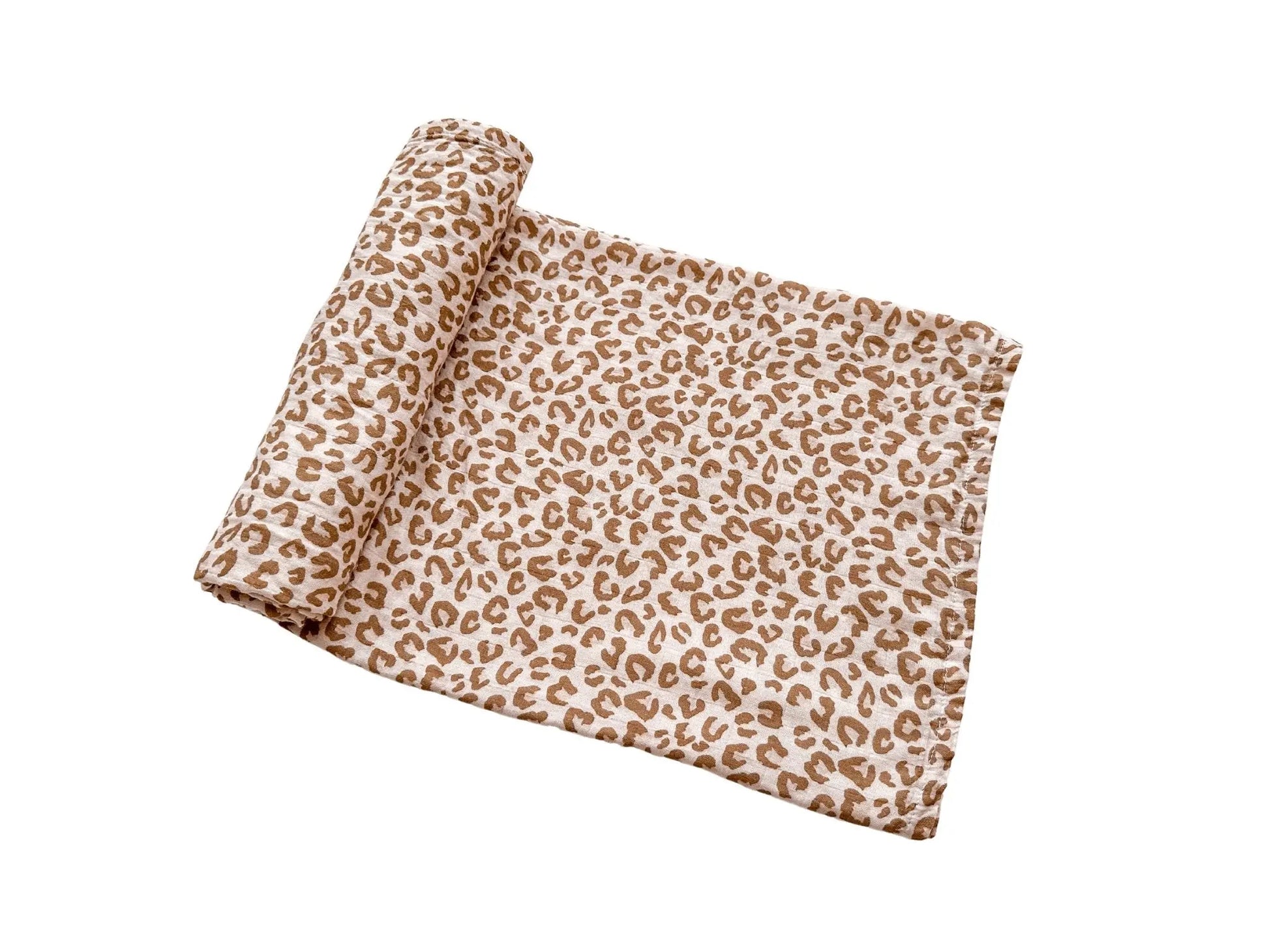 Muslin Swaddle Blanket - Brown Leopard Harp Angel Boutique
