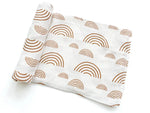 Harp Angel Boutique Soft Bamboo Muslin Swaddle Blanket with Caramel Rainbow Design for Newborns - Baby & Toddler > Swaddling & Receiving Blankets Swaddle