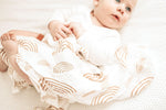 Harp Angel Boutique Soft Bamboo Muslin Swaddle Blanket with Caramel Rainbow Design for Newborns - Baby & Toddler > Swaddling & Receiving Blankets Swaddle