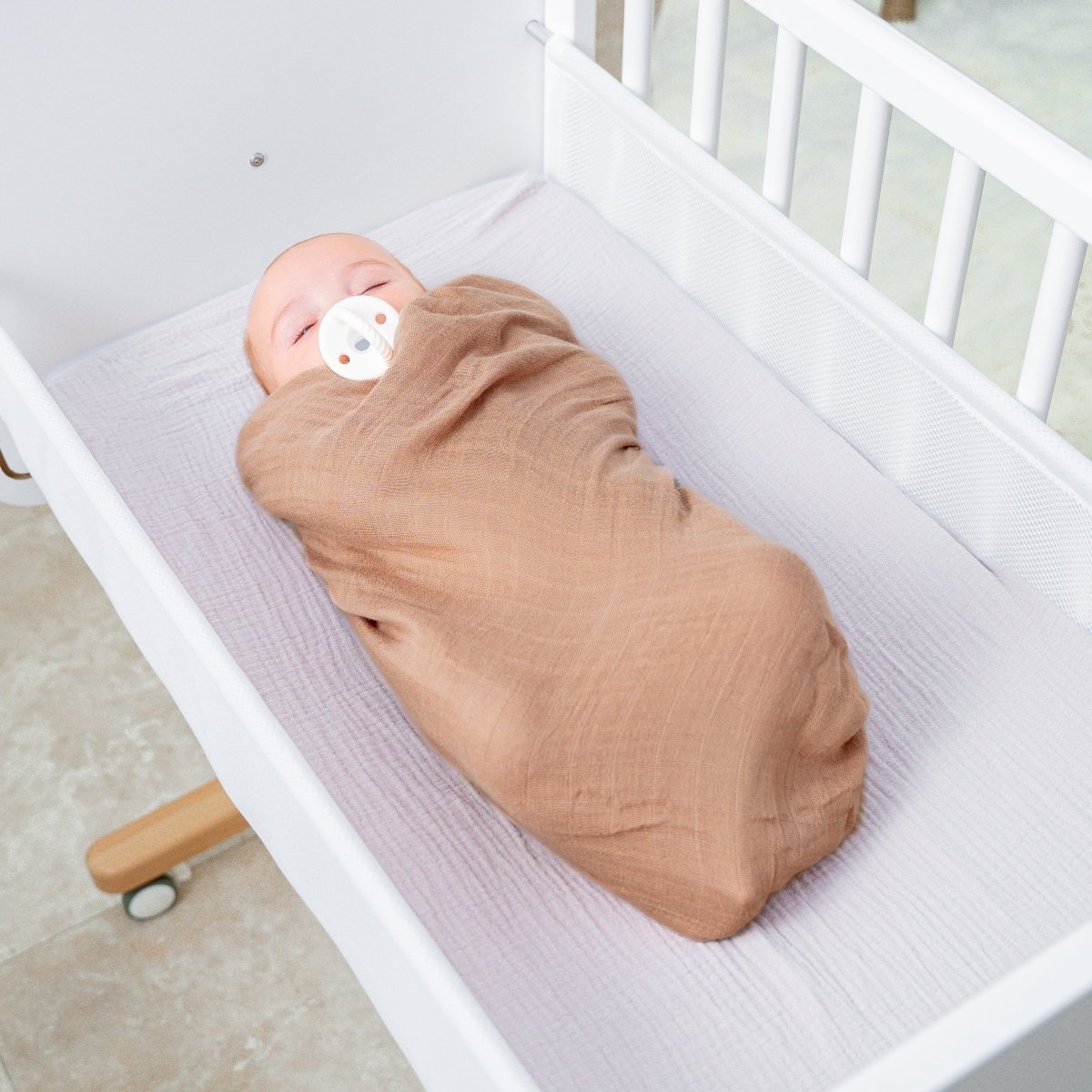 Comfy Cubs Muslin Swaddle Blanket Cedar And Caramel 2 Pack For Babies - Everetts Place Boutique - 