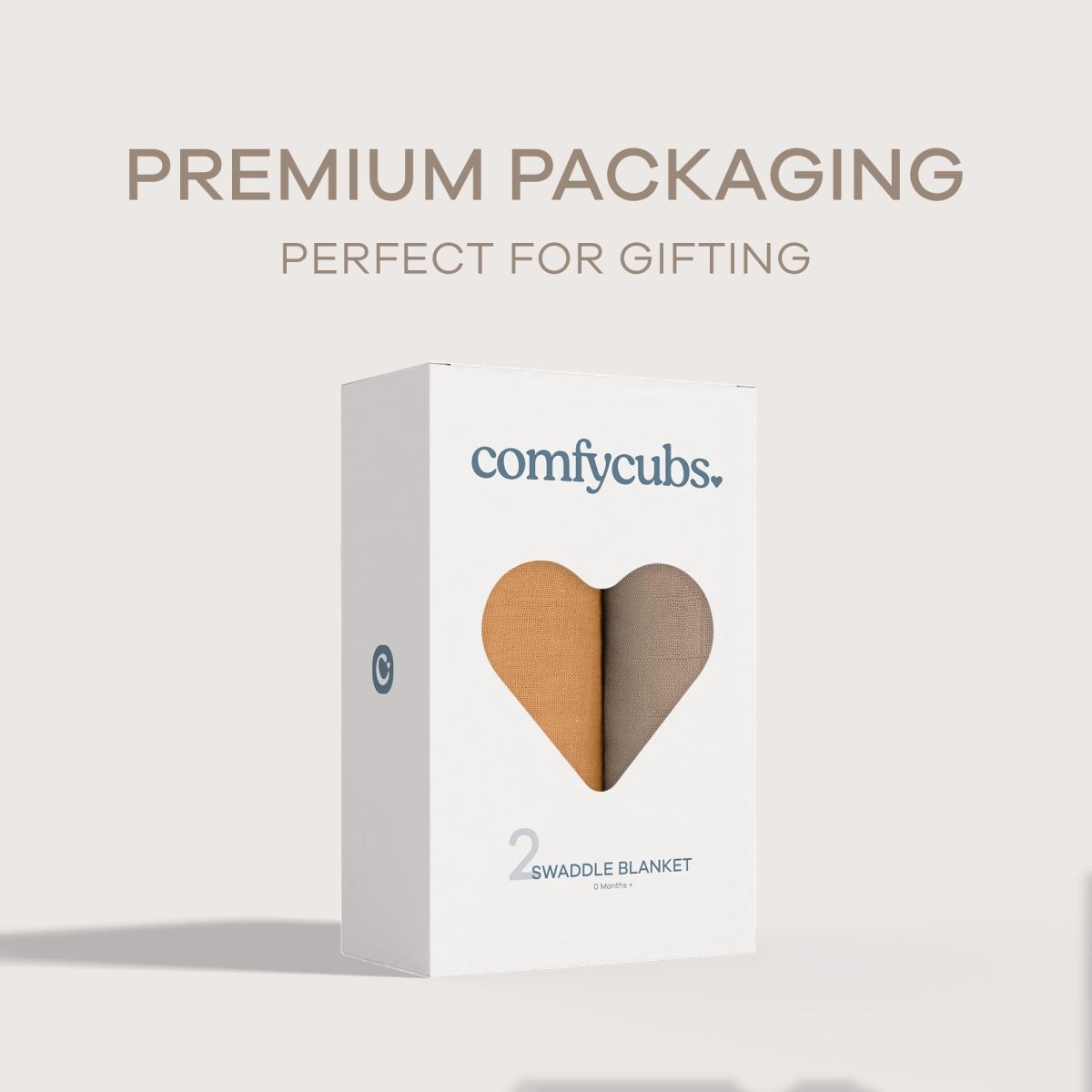 Comfy Cubs Muslin Swaddle Blanket Cedar And Caramel 2 Pack For Babies - Everetts Place Boutique - 