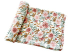 Harp Angel Boutique Soft Bamboo Muslin Swaddle Blanket in Dusty Pink Floral for Newborns - Baby & Toddler > Swaddling & Receiving Blankets > Swaddling Blankets Swaddle