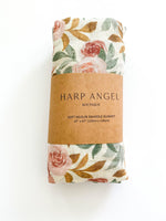 Harp Angel Boutique Soft Bamboo Muslin Swaddle Blanket in Dusty Pink Floral for Newborns - Baby & Toddler > Swaddling & Receiving Blankets > Swaddling Blankets Swaddle