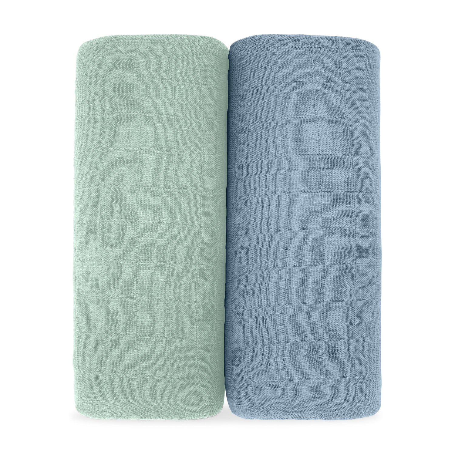 Muslin Swaddle Blanket Pacific Blue And Fern 2 Pack Comfy Cubs Everetts Place: Online Boutique