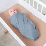 Muslin Swaddle Blanket Pacific Blue And Fern 2 Pack Comfy Cubs Everetts Place: Online Boutique