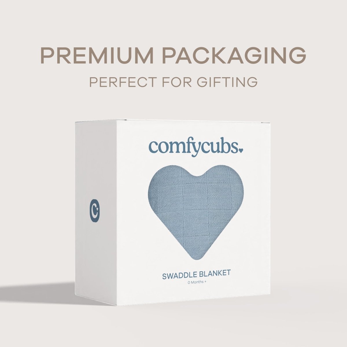 Comfy Cubs Muslin Swaddle Blanket Pacific Blue Multipurpose Baby 1 Pack - Everetts Place Boutique - 