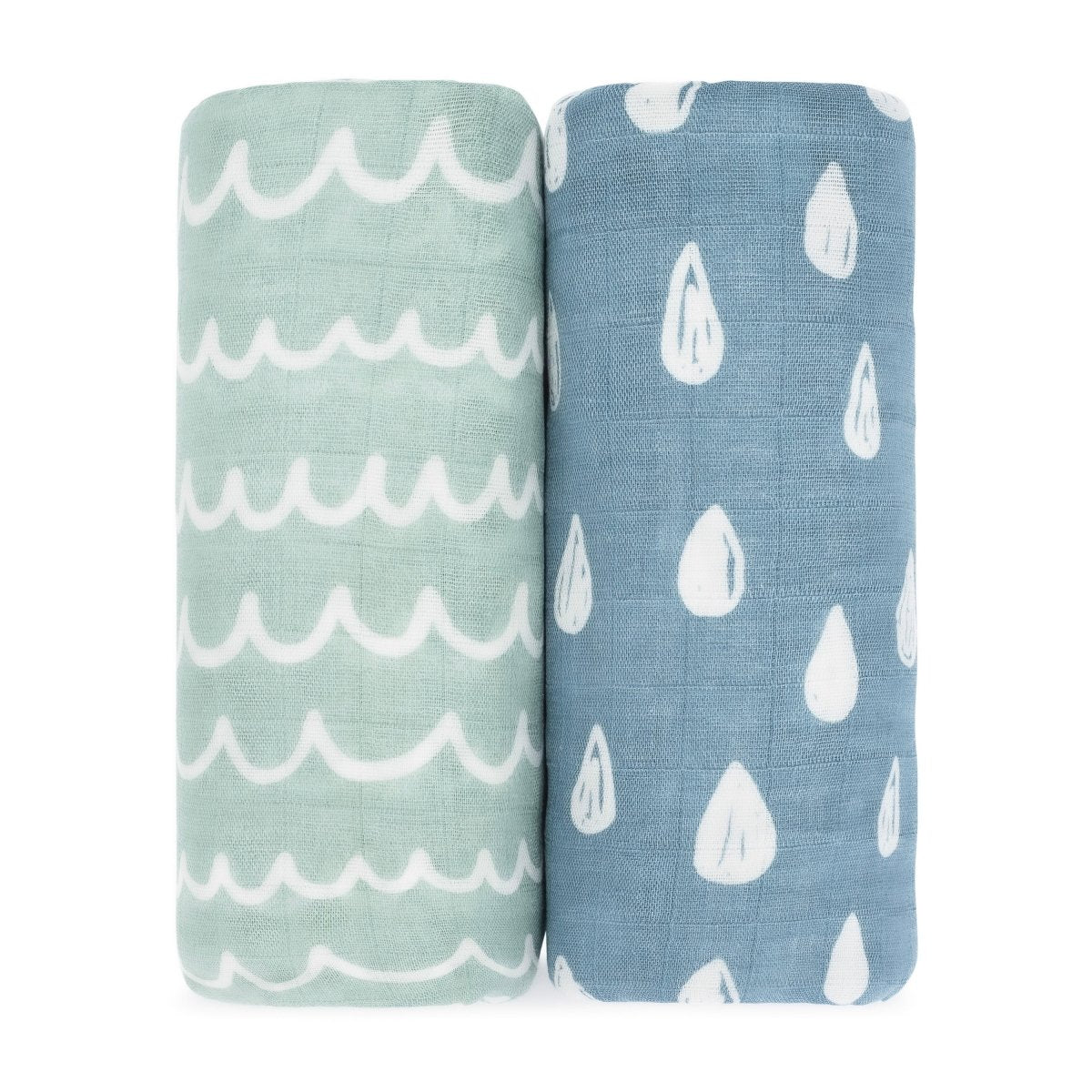 Comfy Cubs Muslin Swaddle Blanket Rain And Doodle Baby 2 Pack - Everetts Place Boutique - 