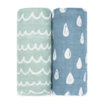 Muslin Swaddle Blanket Rain And Doodle Baby 2 Pack Comfy Cubs Everetts Place: Online Boutique