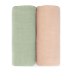 Muslin Swaddle Blanket Sage And Blush 2 Pack For Baby Comfy Cubs Everetts Place: Online Boutique