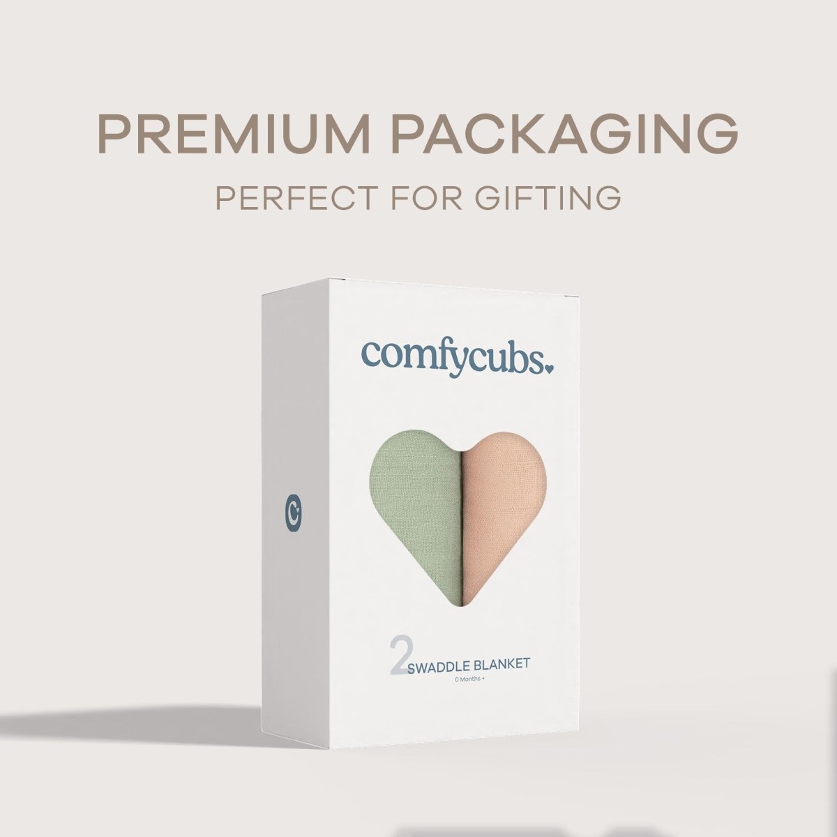 Comfy Cubs Muslin Swaddle Blanket Sage And Blush 2 Pack For Baby - Everetts Place Boutique - 