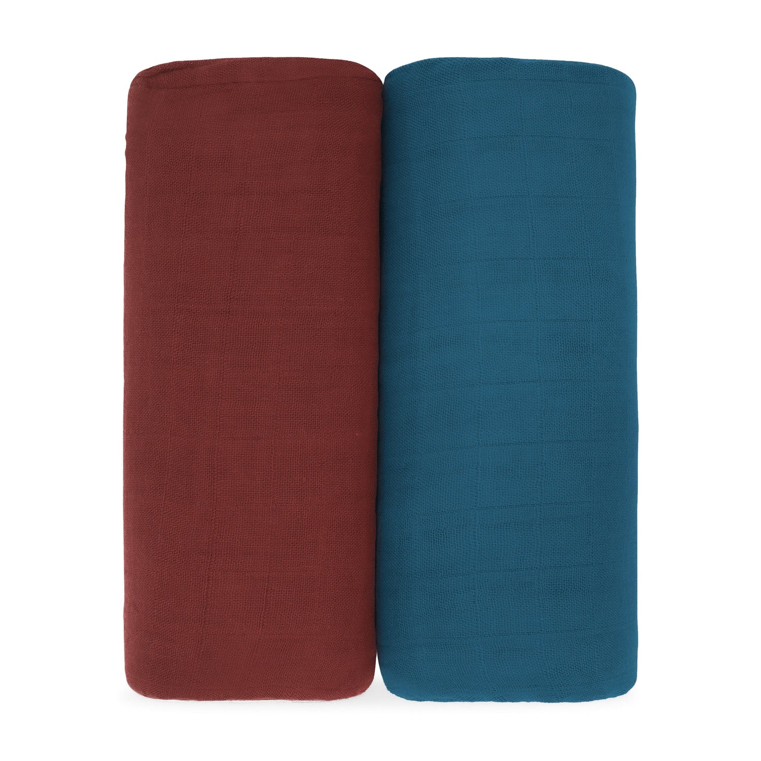 Muslin Swaddle Blanket Set Two Pack Wine and Neptune Comfy Cubs Everetts Place: Online Boutique
