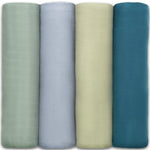 Muslin Swaddle Blankets 4 Sage Pacific Blue Fern Neptune Comfy Cubs Everetts Place: Online Boutique