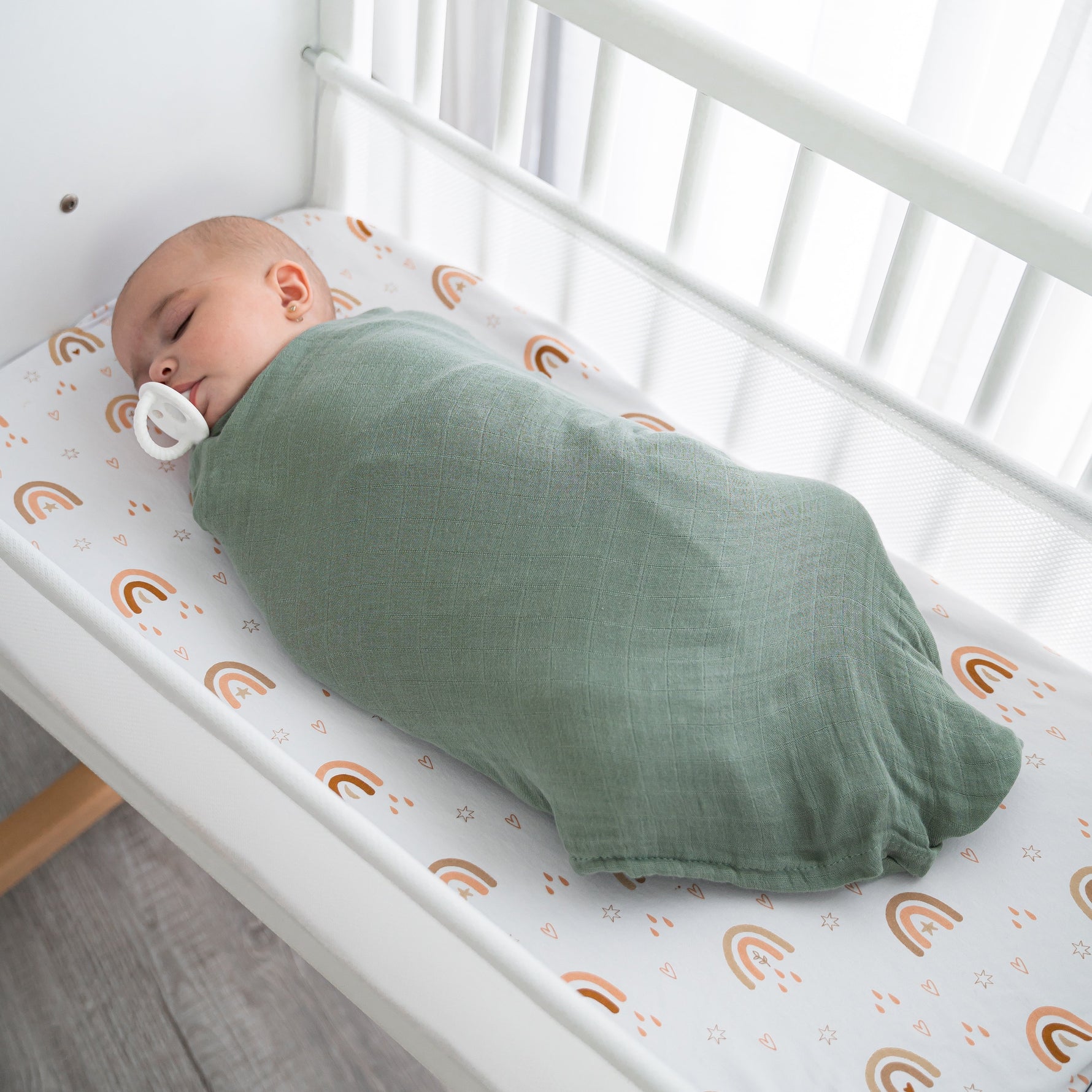 Muslin Swaddle Blankets 4 Sage Pacific Blue Fern Neptune Comfy Cubs Everetts Place: Online Boutique