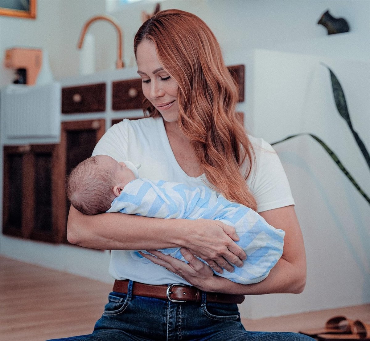 Comfy Cubs Muslin Swaddle Blankets Blue 4 Pack For Newborn Babies - Everetts Place Boutique - 