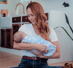 Muslin Swaddle Blankets Blue 4 Pack For Newborn Babies Comfy Cubs Everetts Place: Online Boutique
