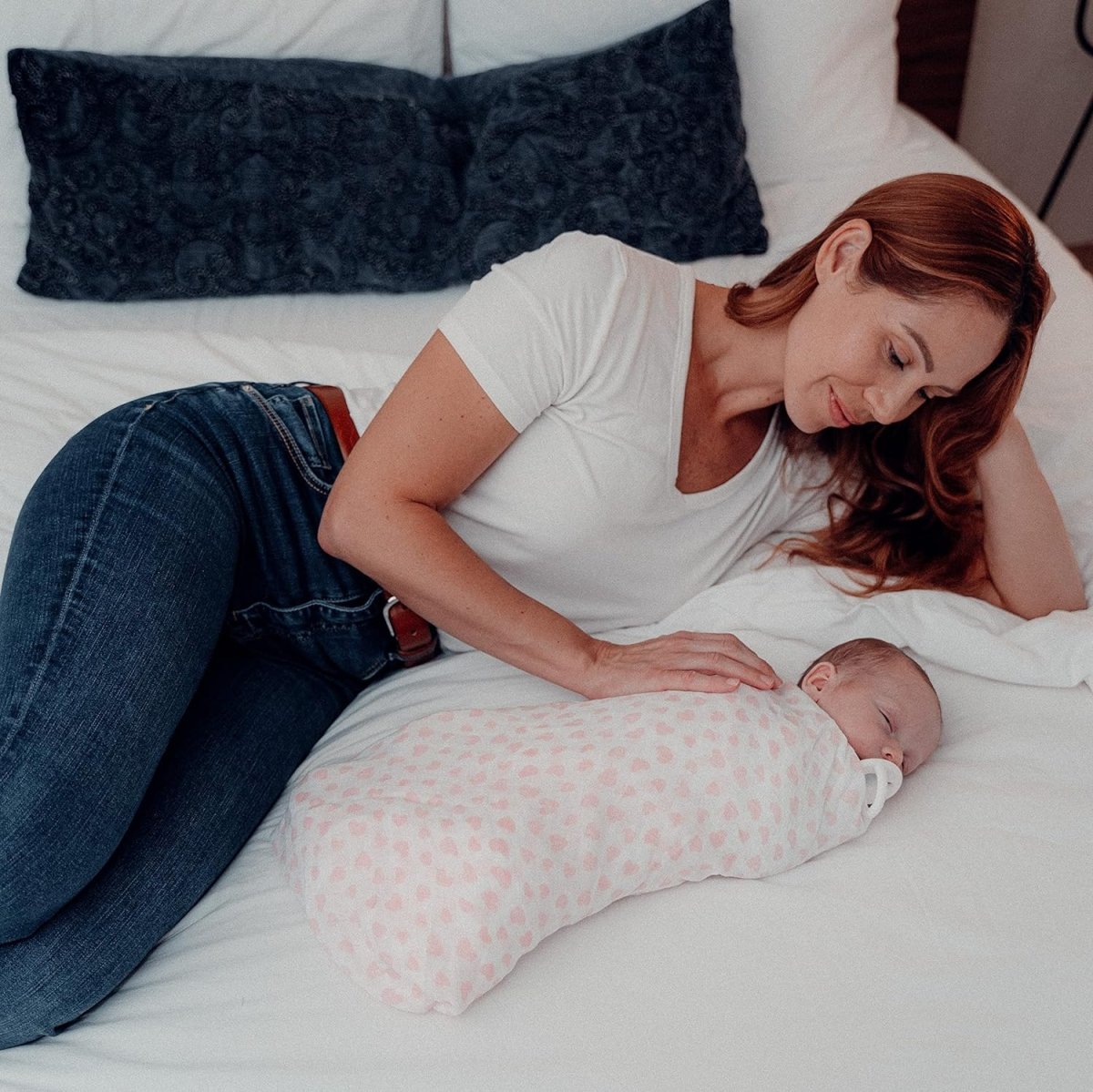 Comfy Cubs Muslin Swaddle Blankets Pink 4 Pack for Newborn Babies - Everetts Place Boutique - 